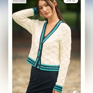 NWT Anthro varsity cardigan